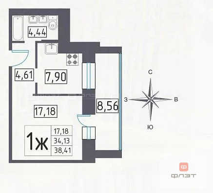 Продажа квартиры, Осиново, Зеленодольский район, ул. Гагарина - Фото 3