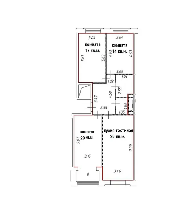 ЖК бизнес-класса Балтийский, 94 кв.м., 7этаж - Фото 2