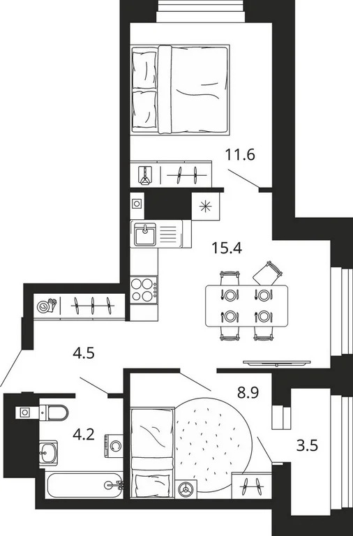 Продается квартира, 46.8 м - Фото 3