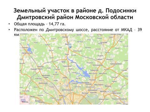 Карта дмитровского района московской