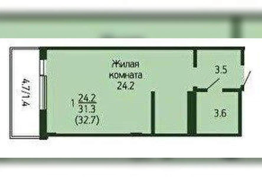 Продается 1-комн. квартира 35.5 кв.м. - Фото 3