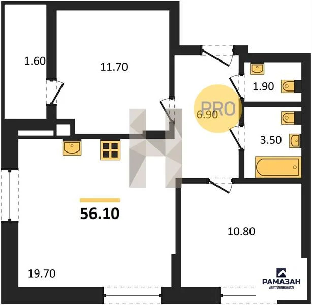 Продажа квартиры в новостройке, Казань, м. Горки, ул. Родины - Фото 1