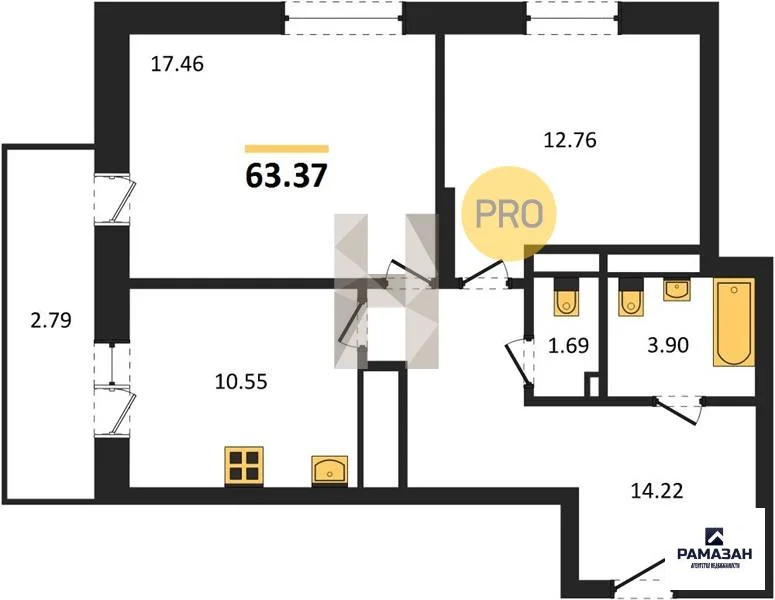 Продажа квартиры в новостройке, Казань, м. Горки, ул. Родины - Фото 1