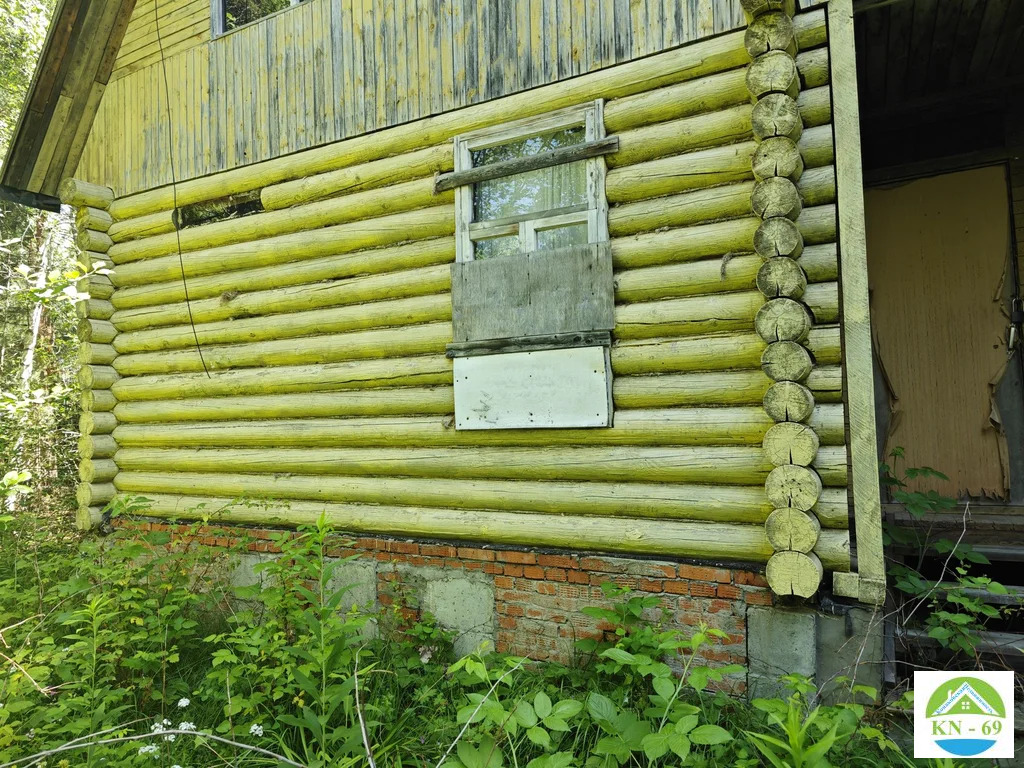 Бревенчатый дом-недострой в Конаковском снт Урожай - 1 км. от ж/д - Фото 0