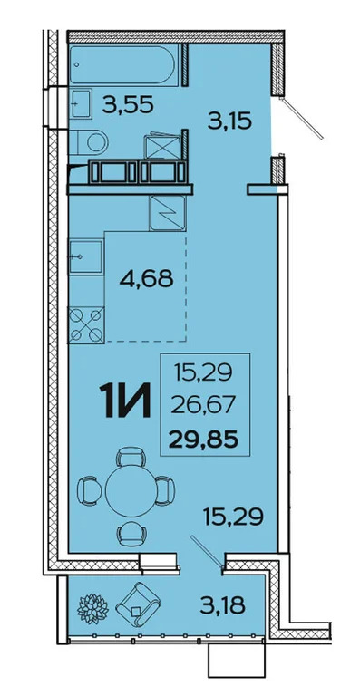 Продается квартира, 29.85 м - Фото 0