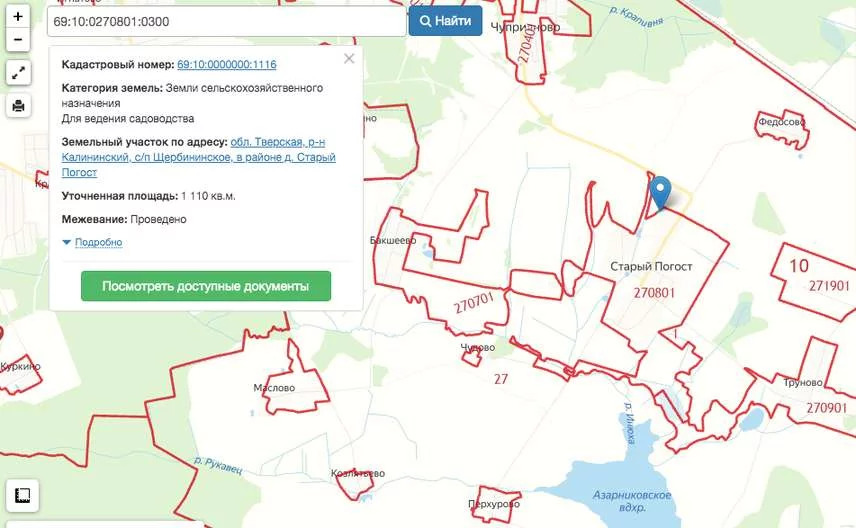 Кадастровая карта ильинский погост