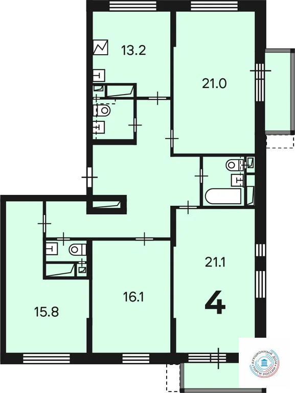 Продается квартира, 116 м - Фото 6