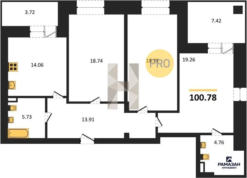 Продажа квартиры в новостройке, Казань, м. Яшьлек, Луговая ул. - Фото 1