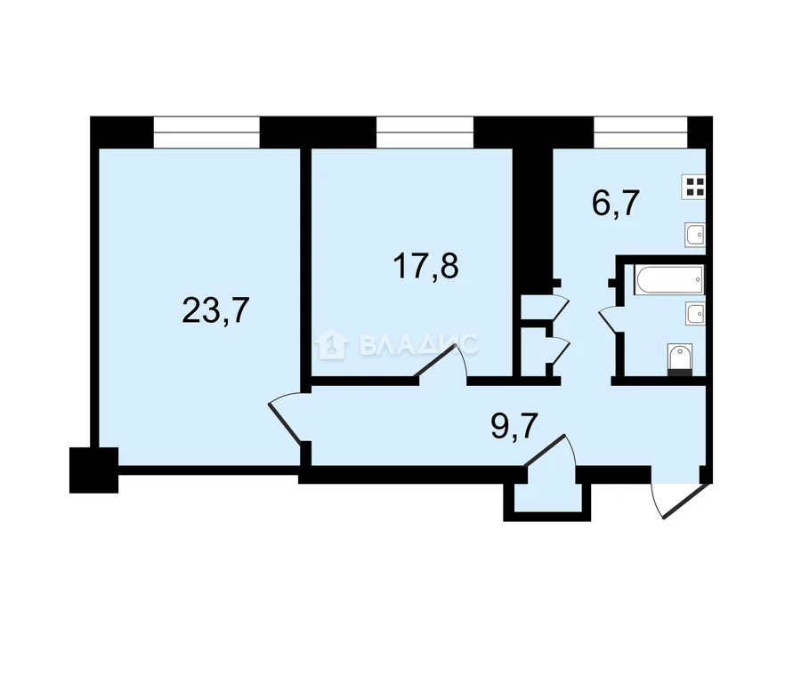 Москва, Люсиновская улица, д.64к1, 2-комнатная квартира на продажу - Фото 42