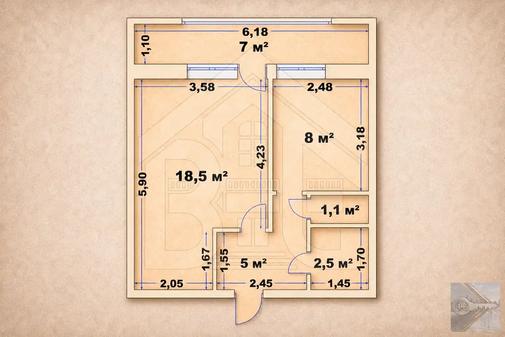 Раменское 1-к квартира 42 кв. м., Донинское шоссе - Фото 14