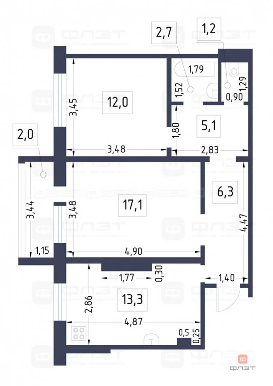 Продажа квартиры, Осиново, Зеленодольский район, ул. Гайсина - Фото 16