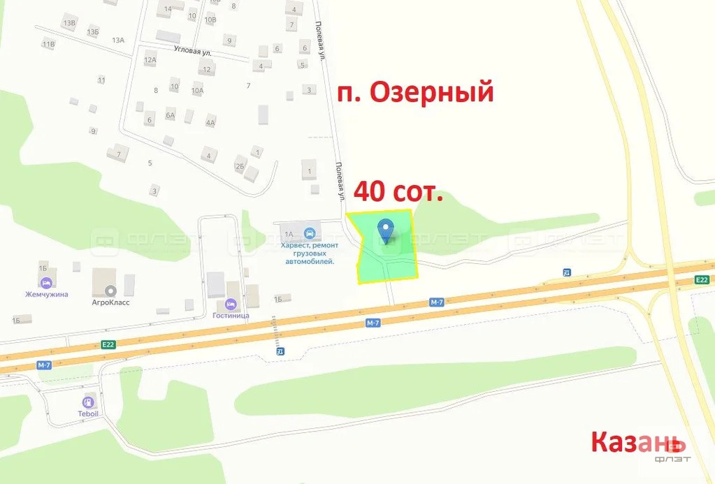 Продажа участка, Озерный, Высокогорский район, ул. Полевая - Фото 3