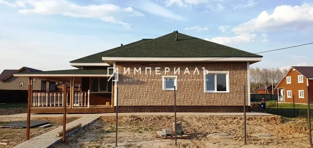 Современный одноэтажный блочный дом в деревне Рязанцево Боровского рна - Фото 2