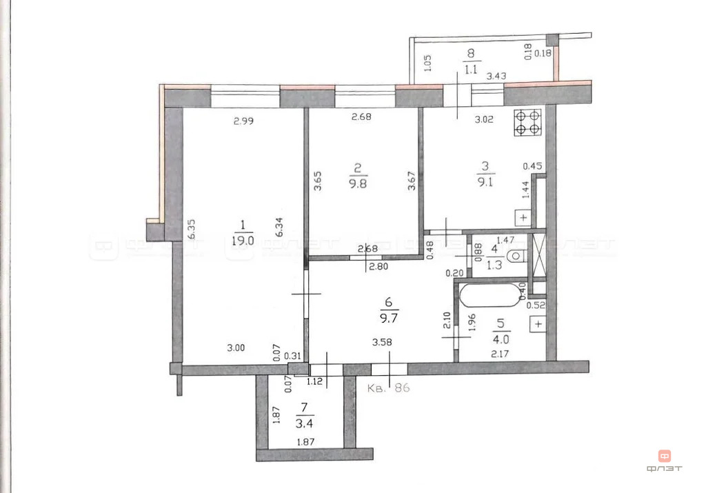 Продажа квартиры, Казань, ул. Новоселья - Фото 19
