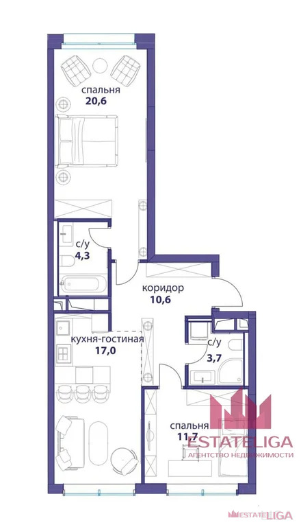 Аренда квартиры, улица Василия Ланового - Фото 1