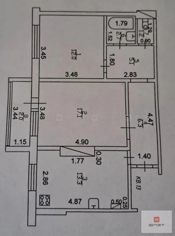 Продажа квартиры, Осиново, Зеленодольский район, ул. Гайсина - Фото 14