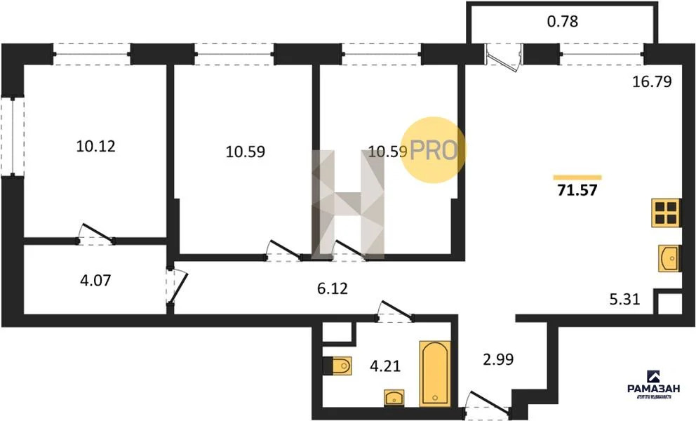 Продажа квартиры в новостройке, Казань, м. Проспект Победы, ул. ... - Фото 1