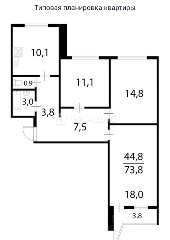 Москва, Профсоюзная улица, д.115к1, 3-комнатная квартира на продажу - Фото 21