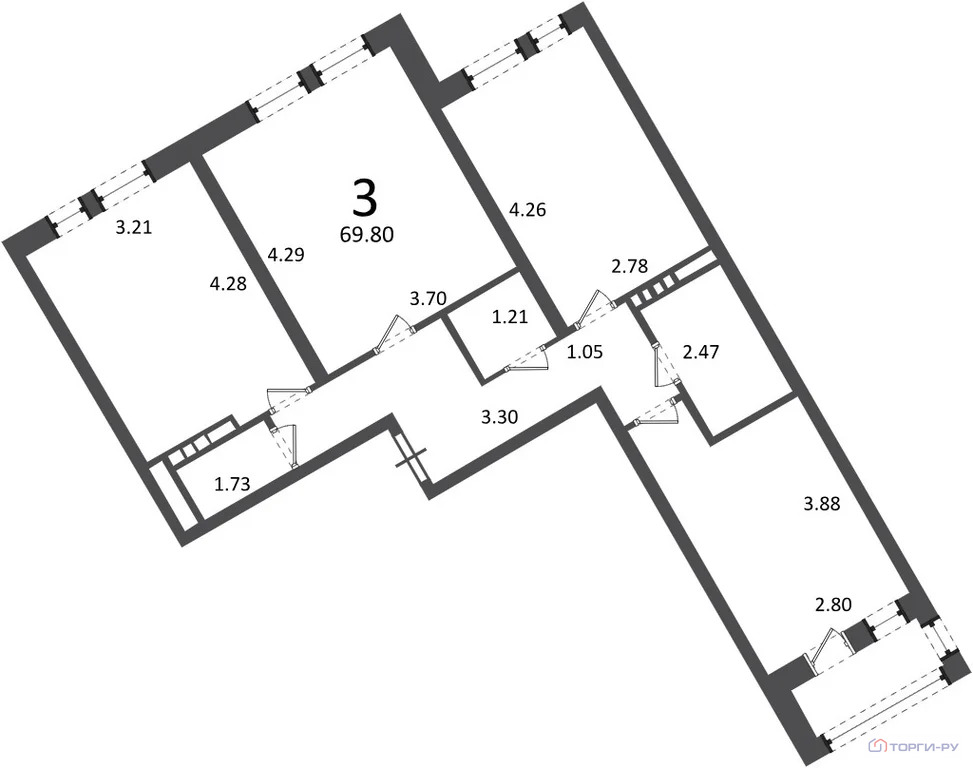 Продажа квартиры, Раево, Краснопахорское с. п., Ирландская улица - Фото 6