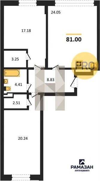 Продажа квартиры в новостройке, Казань, Генерала Ерина ул. - Фото 1