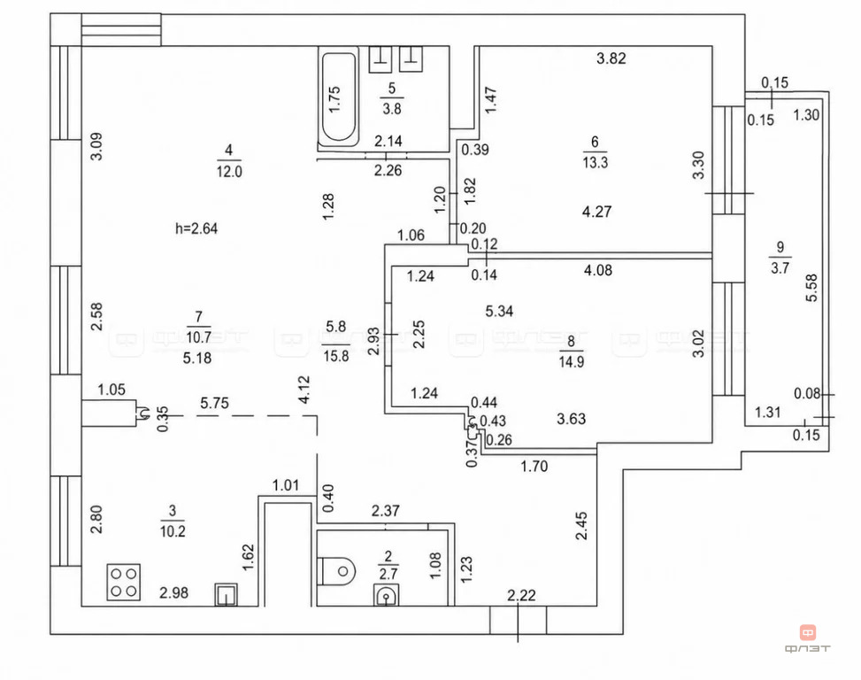 Продажа квартиры, Казань, ул. Хусаина Мавлютова - Фото 36