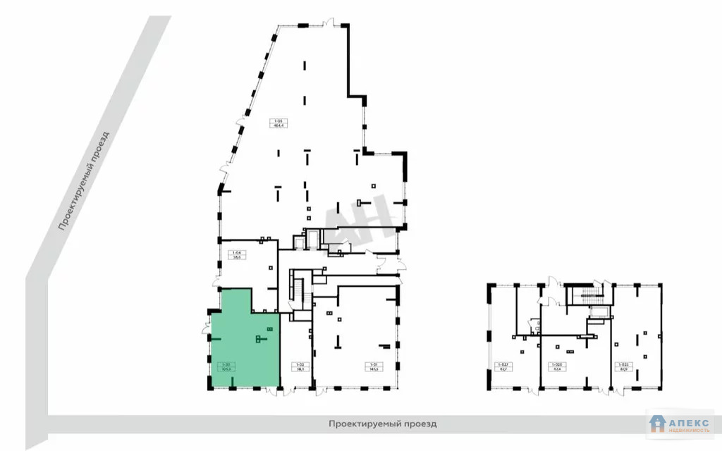 Продажа помещения (ПСН) пл. 104 м2 под , офис, медцентр, магазин, ... - Фото 1