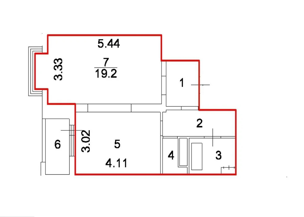 продам 1-комн. квартиру 44.8 кв.м. - Фото 1