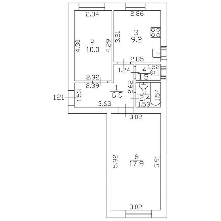 Продам 2-комн. квартиру 47.9 кв.м. - Фото 1