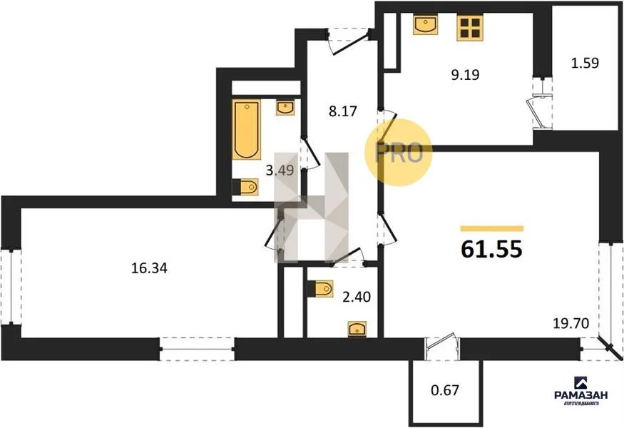 Продажа квартиры в новостройке, Казань, м. Проспект Победы, Баки ... - Фото 1