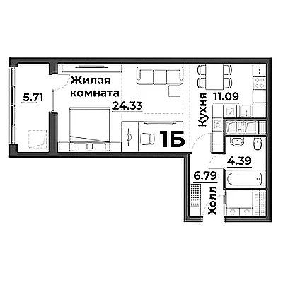 Продается квартира, 52.31 м - Фото 1