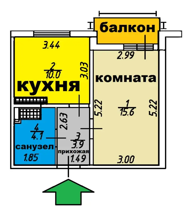 сдается 1-к. квартира: последний 23 этаж, кухня 10м, дети, животные ++ - Фото 9