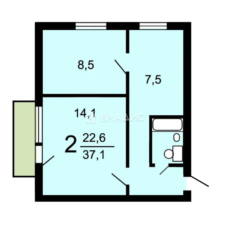 Москва, улица Тихомирова, д.11к2, 2-комнатная квартира на продажу - Фото 17