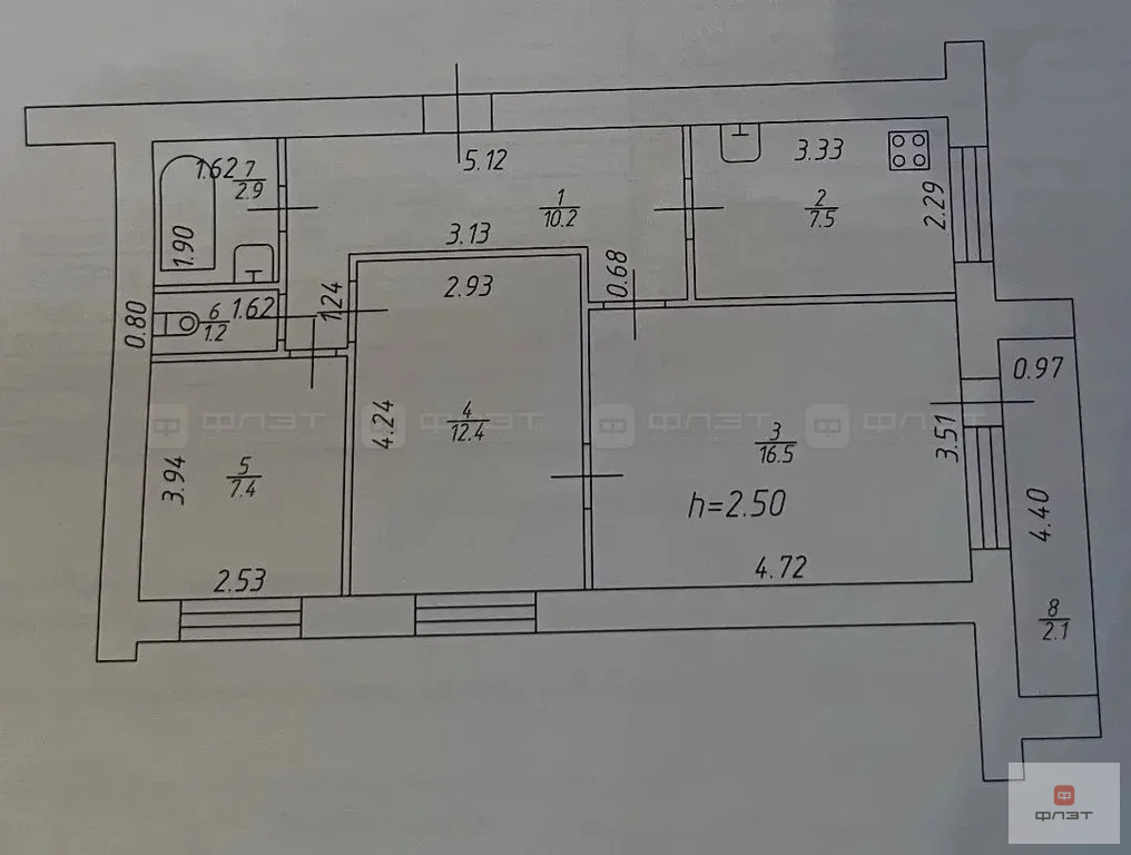 Продажа квартиры, Казань, ул. Дачная (Вахитовский р-н) - Фото 14