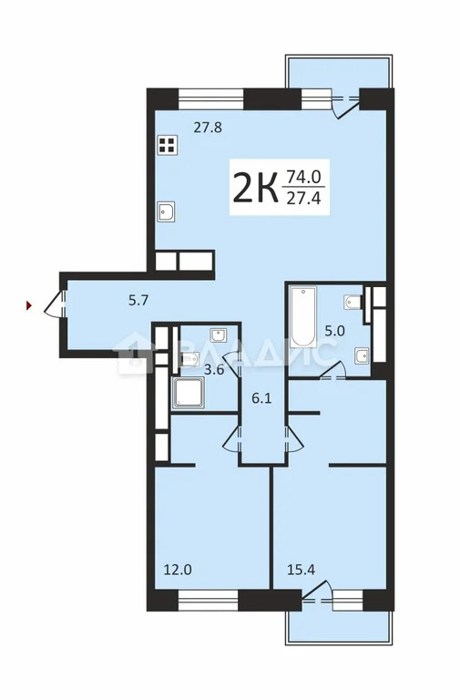 Москва, Большая Филёвская улица, д.4, 2-комнатная квартира на продажу - Фото 22