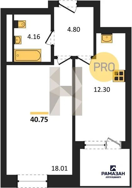 Продажа квартиры в новостройке, Казань, м. Горки, ул. Родины - Фото 1