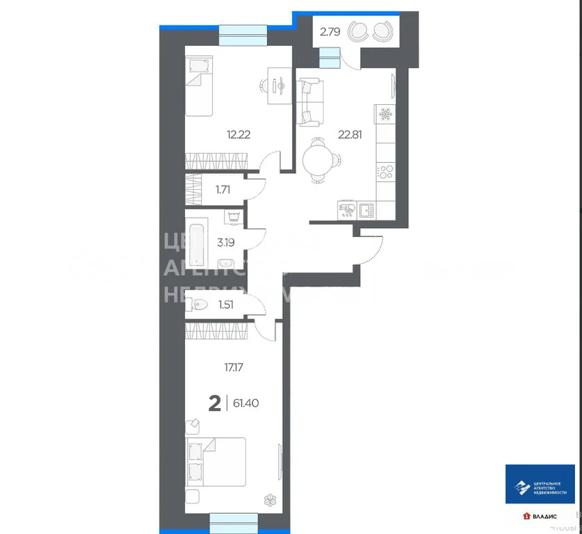 Продажа квартиры, Дядьково, Рязанский район, ЖК Огни - Фото 2
