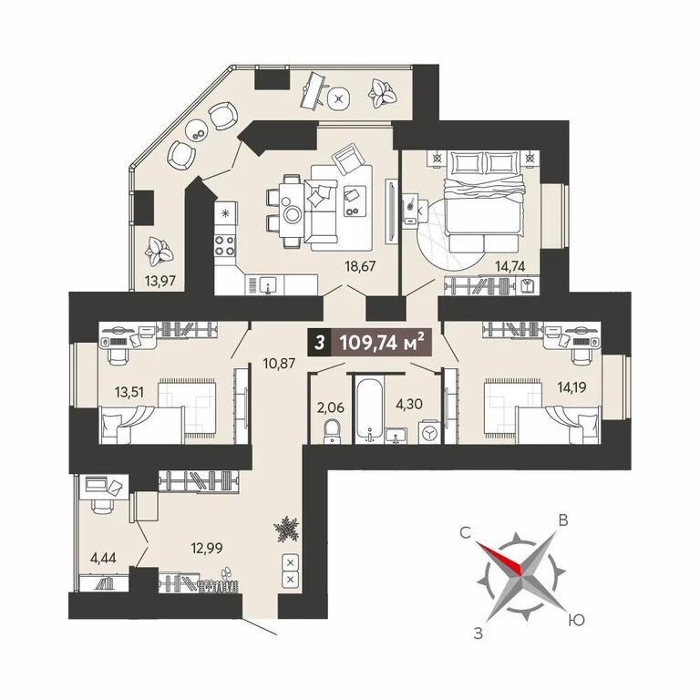 Продается квартира, 131.36 м - Фото 5