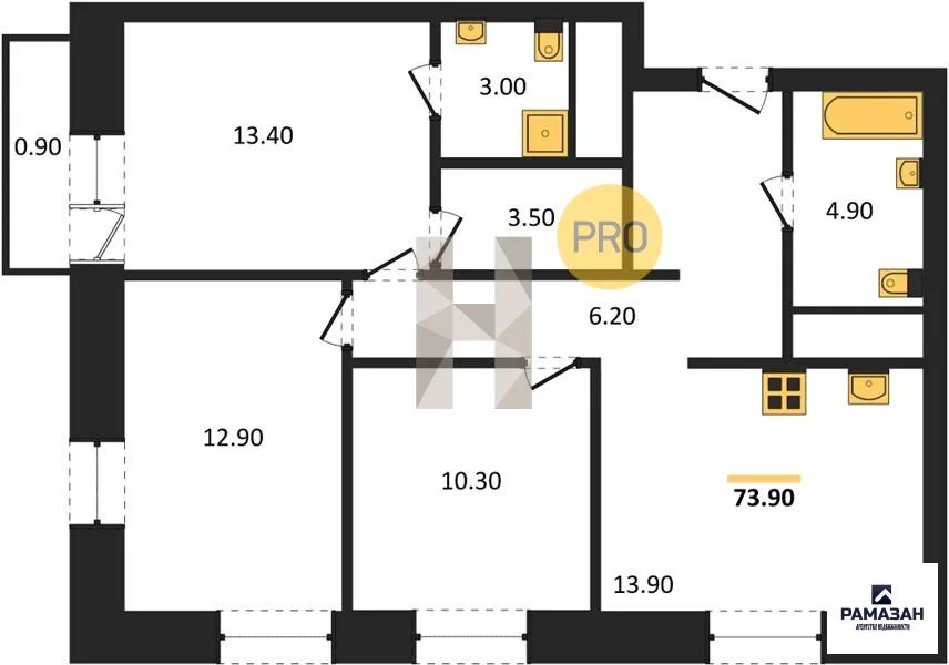 Продажа квартиры в новостройке, Казань, м. Горки, ул. Родины - Фото 1
