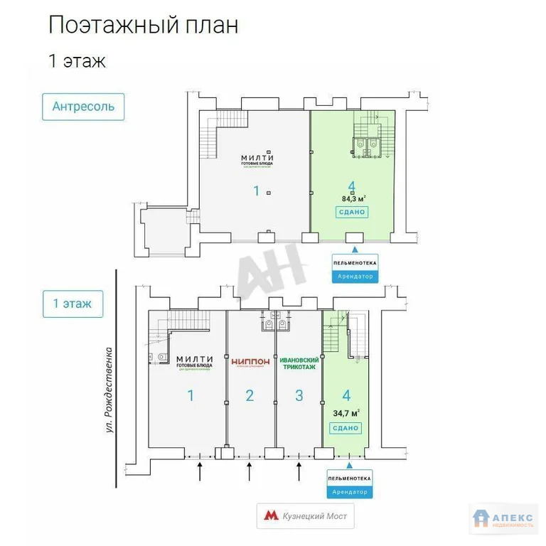 Продажа помещения пл. 119 м2 под кафе, бар, ресторан,  м. Кузнецкий ... - Фото 5