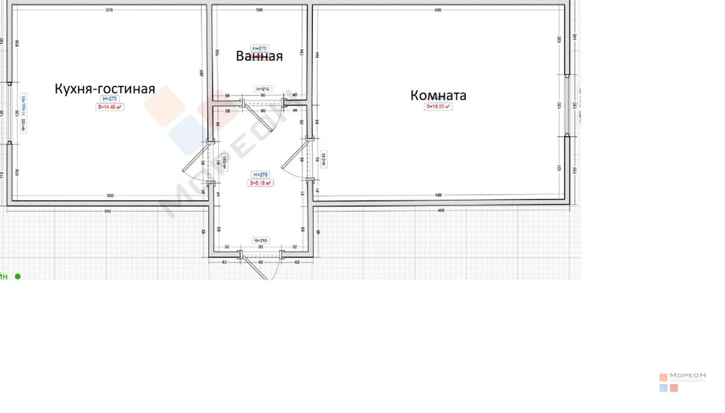 1-я квартира, 30.90 кв.м, 10/22 этаж, ККБ, Героя Яцкова И.В. ул, ... - Фото 2