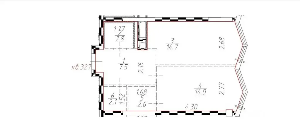 Продажа однокомнатной квартиры 43.7м Береговой проезд, 2, Москва, ЗАО, ... - Фото 2