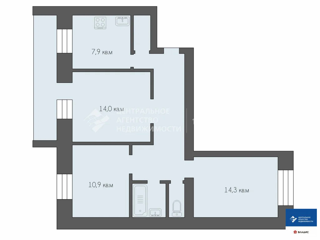 Продажа квартиры, Рязань, микрорайон Октябрьский городок - Фото 23