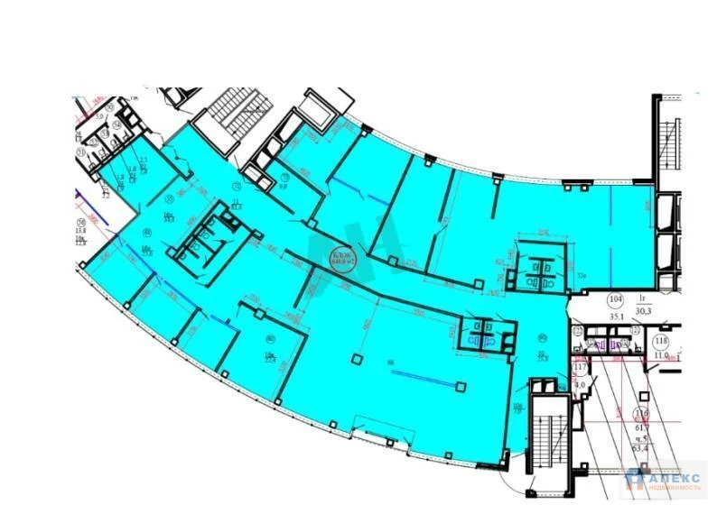 Аренда офиса 640 м2 м. Павелецкая в бизнес-центре класса А в ... - Фото 1