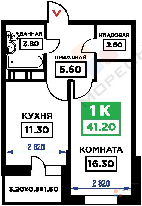 1-я квартира, 41.20 кв.м, 9/19 этаж, Витаминкомбинат, Дубравная ул, ... - Фото 0