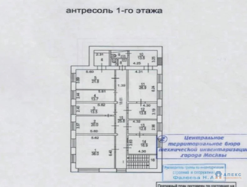 Продажа помещения пл. 697 м2 под офис,  м. Электрозаводская в особняке ... - Фото 7