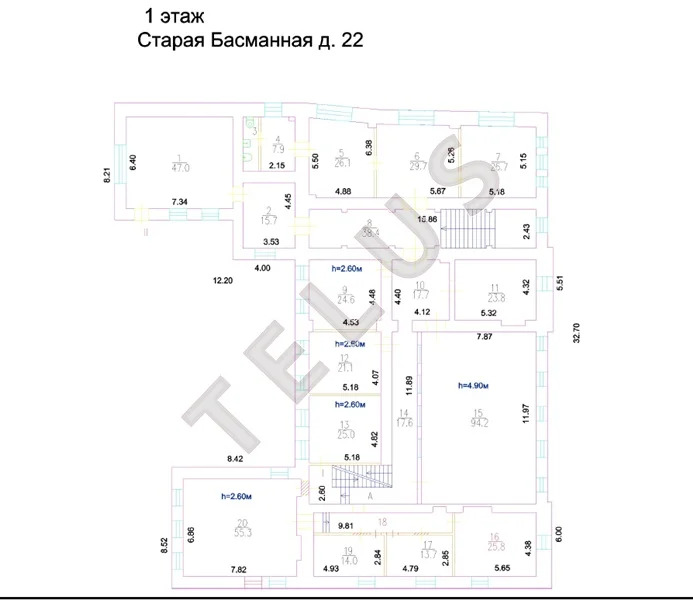 м. Курская, Старая Басманная, 1082 м2, Особняк (ном. объекта: 7800) - Фото 13