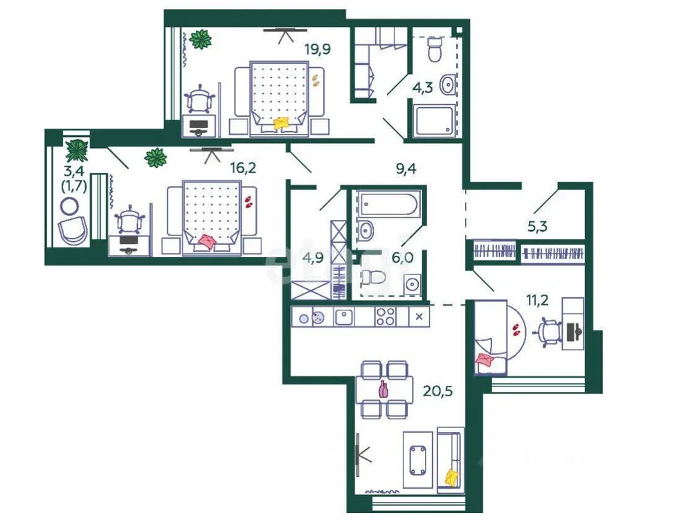 Продажа квартиры, набережная Марка Шагала - Фото 0