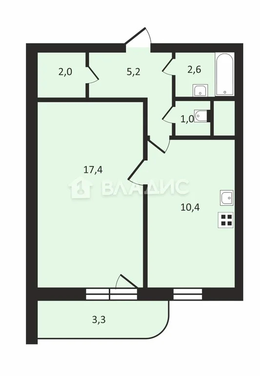 Санкт-Петербург, улица Кораблестроителей, д.35к4, 1-комнатная квартира ... - Фото 21