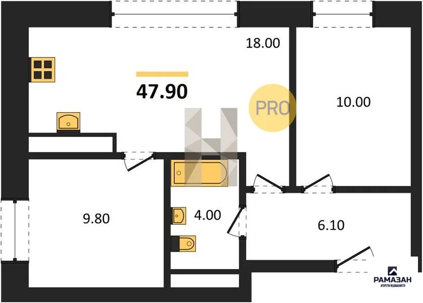 Продажа квартиры в новостройке, Казань, м. Горки, ул. Родины - Фото 1