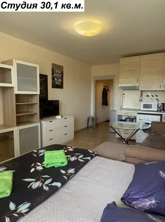 Студия с большим балконом - Фото 3